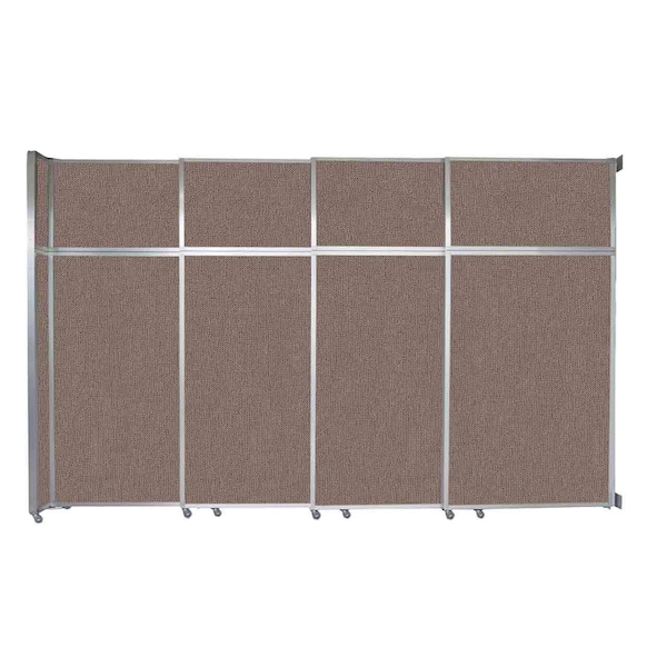 Versare Operable Wall Sliding Room Divider 12'8" x 8'5-1/4" Latte Fabric 1072413 - main
